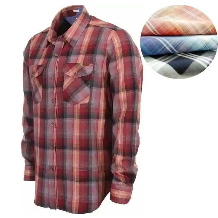 Garen Geverfd Streep En Controleer Stof Garen Geverfd Shirting Stof 100% Katoen Streep Shirting Stof Katoen Flanel