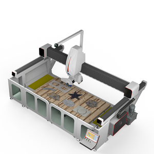 商業用明科5軸CNC石材切断ブリッジソー機械モーターベアリング（大理石、花崗岩、クォーツキッチンカウンタートップ用）簡単 - Product Image 1