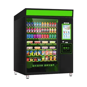 Distributeur automatique de snacks, boissons et pizza avec écran tactile de 21.5 pouces, machine à vendre pour l'école, les station de métro et les hôtels