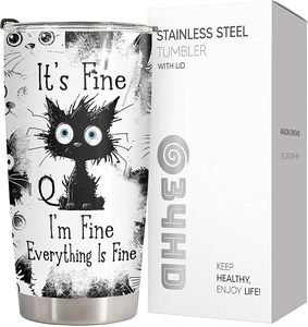 34HD Divertente Tazza Termica Nera a Forma di Gatto da 20oz in Acciaio Inossidabile a Doppia Parete con Coperchio, Ideale per Compleanni e <span class=keywords><strong>Festa</strong></span> <span class=keywords><strong>della</strong></span> <span class=keywords><strong>Mamma</strong></span> - Product Image 4