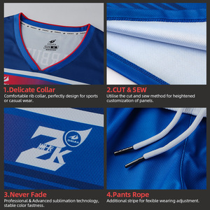 Men Basketball jerseys sweat-absorbent quick dry good material design sublimation print 2020 - Product Image 6