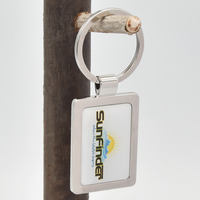 Porte-clés personnalisé avec photo, recto-verso, rectangulaire ou rond, en métal, pour sublimation, porte-clés vierge