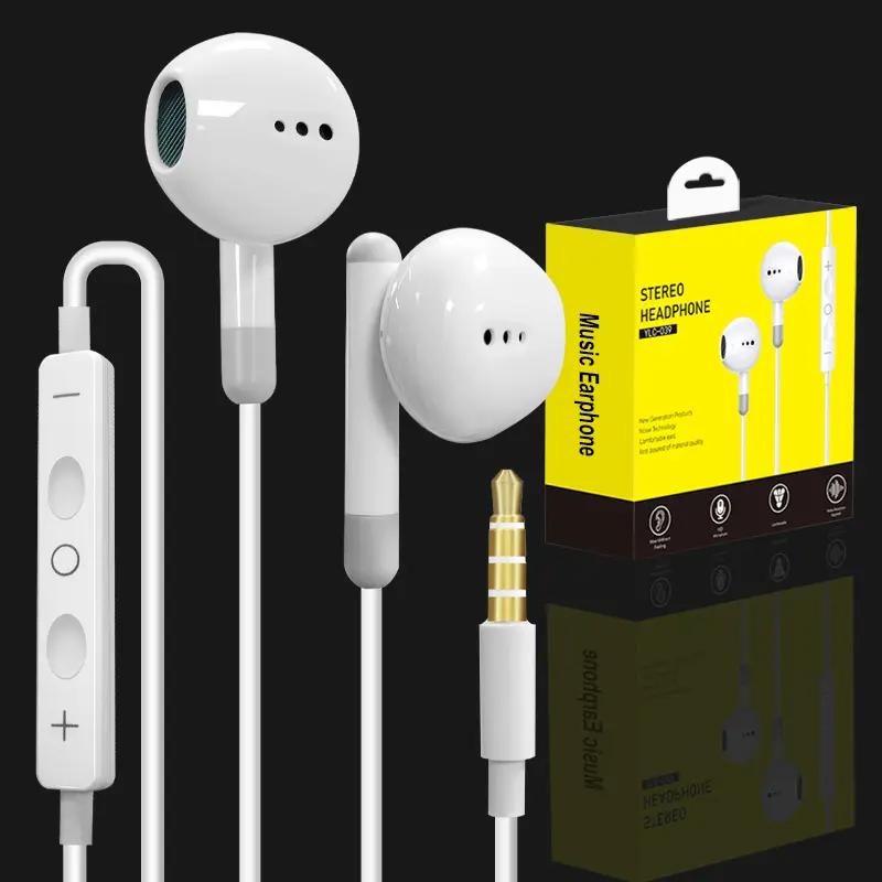 mobile phone 3.5mm earphones bass hifi headsets with microphone for note10 s8 s10