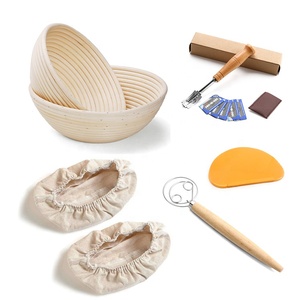Rotin naturel de haute qualité pour Banneton ensemble de paniers d'épreuvage bols de Fermentation de pâte pour <span class=keywords><strong>pain</strong></span> levant outils de cuisson faits <span class=keywords><strong>maison</strong></span> - Product Image 2