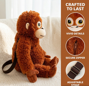 Scimmia Gorilla a Braccia Lunghe, Scimmietta Ricamata Super Morbida Imbottita in Cotone PP, Giocattolo di Peluche Unisex, Regalo - Product Image 4