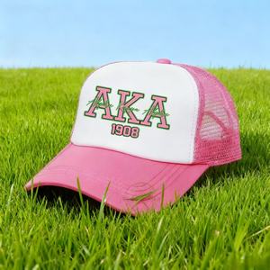 Gorra de Béisbol Personalizable Estilo AKA Sorority Fairy Tale, Color Rosa, Estilo 1908, Lavable, de Secado Rápido, para Deportes - Product Image 1