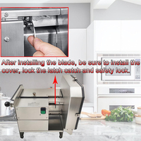 Multifunctionele automatische snijmachine 2 in 1 snij- en raspmachine Commerciële fruit- en groentesnijmachine van roestvrij staal