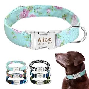 Didog Customized Engrave ID Buckle Personalized Nylon Dog Collar