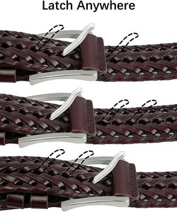 Cowhide หนังแท้ทอถักเข็มขัดสำหรับผู้ชายกางเกงยีนส์สบายๆ - Product Image 4