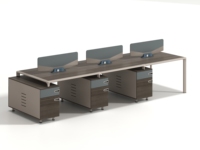 Nouvel arrivage de meubles de bureau MFC en bois pour plusieurs personnes Cabine de travail modulaire pour 4 employés