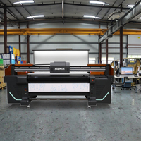 Mesin Printer UV Inkjet Roll to Roll Lebar 1800mm untuk Bahan Fleksibel Kulit Linen Kain Kaos Peta Poster Cetak Besar Mesin Hibrida