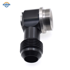 Conector de Aluminio SK CUSTOM para Tanque de Aceite Seco, Conexión Giratoria 12AN ORB a Conexión Banjo Macho 12AN - Product Image 4