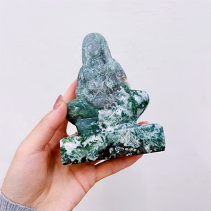 Precio de fábrica Piedra natural Mujer Cuerpo Cristales Tallado Artesanía Diosa Estatua Musgo Ágata <span class=keywords><strong>Madre</strong></span> DE LA Tierra - Product Image 2