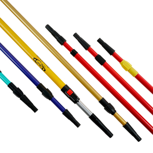 Poste telescópico de fibra de vidrio personalizado Dekor con varilla de bloqueo de botón de resorte, poste de extensión de aluminio de alta calidad para pintar - Product Image 6