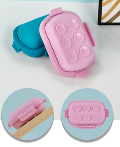 Nuovo Portasapone Portatile in Silicone con Coperchio Antigoccia, Contenitore per <span class=keywords><strong>Sapone</strong></span> Pieghevole per Viaggi e Hotel - Product Image 3