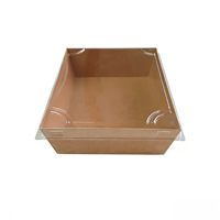Boîte à gâteau en papier kraft jetable, emballage pour pâtisserie, boîte anti-buée et anti-graisse pour desserts