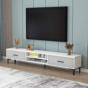 Mueble de TV Moderno y Minimalista para Sala de Estar o Dormitorio, para Apartamentos Pequeños o Grandes, Soporte de TV de Pie, Económico y Fácil de Armar - Product Image 4