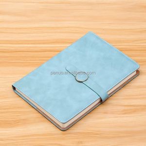 Libretas Personalizadas al por Mayor con Logotipo Impreso, Tapa Blanda, Cierre de Hebilla, Aspecto de Cuero, Libretas de Oficina A5 - Product Image 3