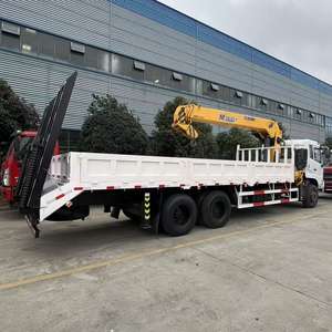 Grúa Montada en <span class=keywords><strong>Camión</strong></span> de <span class=keywords><strong>12</strong></span> <span class=keywords><strong>Toneladas</strong></span> con Plataforma Plana para Excavadora |   <span class=keywords><strong>Camión</strong></span> de Construcción Multiusos de Servicio Pesado 6x4 - Product Image 4