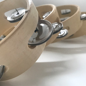 Wholesale Small Wood Headless Wood 6 inch Tambourine Circle <b>Hand</b> <b>Drum</b> Single Row Musical Instrument Accessories - Product Image 3