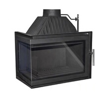 Cheminée à bois encastrée d'angle sur mesure Bestfire |   Poêle à bois en fonte autoportante pour salon et cuisine