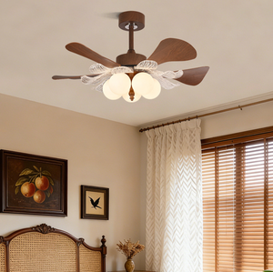<span class=keywords><strong>Ventilateur</strong></span> de plafond vintage de luxe avec lampe, <span class=keywords><strong>lustre</strong></span> <span class=keywords><strong>ventilateur</strong></span> lumineux, <span class=keywords><strong>ventilateur</strong></span> suspendu floral romantique pour salle à manger, salon, décoration intérieure - Product Image 2