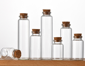 Mini flacons <span class=keywords><strong>en</strong></span> verre transparent à fond plat de 60 ml avec <span class=keywords><strong>bouchon</strong></span> <span class=keywords><strong>en</strong></span> <span class=keywords><strong>liège</strong></span> pour cadeaux de mariage, <span class=keywords><strong>diamètre</strong></span> 30 mm - Product Image 3