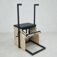 Chaise Wunda Professionnelle de Pilates Reformer en Bois d'Érable avec Poignée Métallique pour Entraînement en Studio Commercial