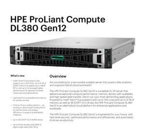 เซิร์ฟเวอร์จัดเก็บข้อมูลแบบสเกลได้ HPE ProLiant DL380 Gen12 รุ่นขายดีประสิทธิภาพสูง เซิร์ฟเวอร์แบบติดตั้งบนแร็คขนาด 2U - Product Image 4