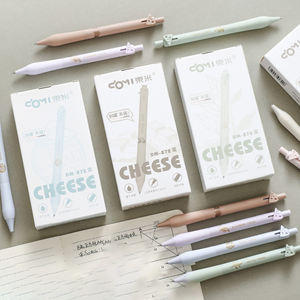 Креативная черная ручка с двойными бусиками, синие чернила, высокий уровень, свежая кисть, нейтральная, для сыра, 0,5 мм, пластиковая ширина для письма - Product Image 3