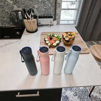 Bouteille d'eau intelligente avec poignée personnalisée, nouveau style, auto-nettoyante UV, gobelets sous vide portables, thermos à écran tactile avec température