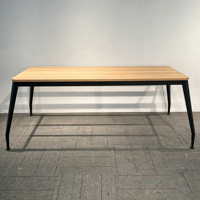 Ensemble de table et chaises de salle à manger en fer, style industriel moderne, table rectangulaire pour 4 personnes, meubles durables pour la maison, cuisine, restaurant