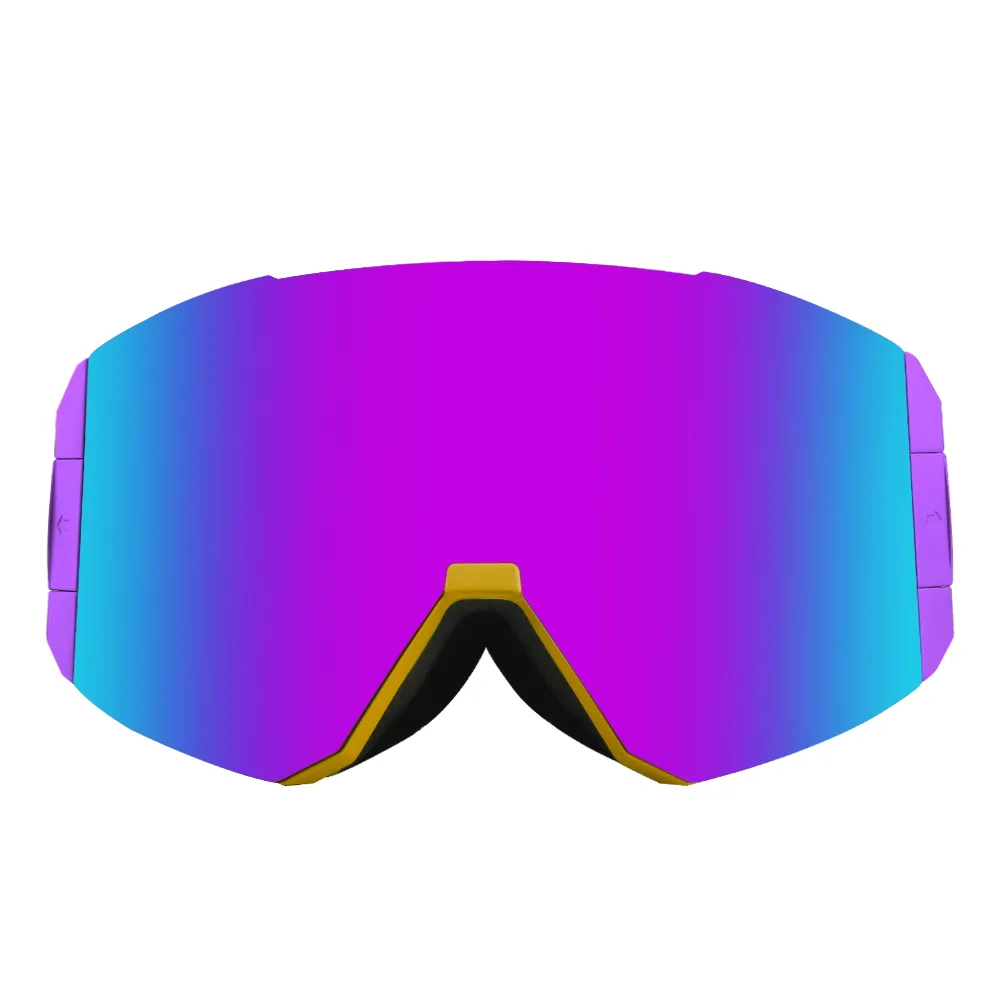 磁気スノーゴーグルデュアルレイヤー防曇スキーゴーグル、交換レンズUV400、男性女性スキーグラス