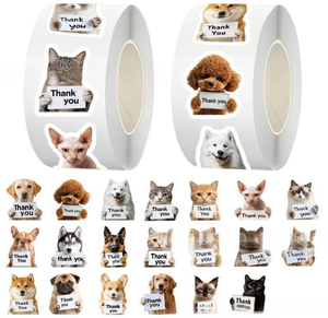 Adesivi di ringraziamento per cani e gatti - Adesivi carini e divertenti per confezioni, regali e altro ancora - Product Image 3