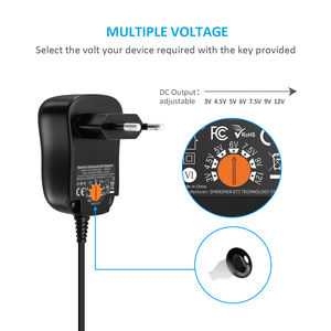 Adaptateur AC/DC universel 12W alimentation à découpage avec 8 prises adaptateurs sélectionnables pour ordinateur portable caméra Microphone - Product Image 3