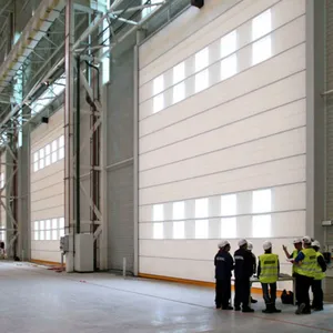 Pintu Sectional Pengangkat Industri Atas Kontrol Listrik Berkualitas Tinggi untuk Gudang/Pabrik Industri Pintu Kecepatan Tinggi