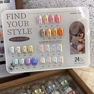 Polvo de Luz Lunar Super Aurora 2025 - Juego de 24 Colores de Polvo de <span class=keywords><strong>Uñas</strong></span> Cromado Espejo para Esmalte de Gel Magnético y Diseños de Arte de <span class=keywords><strong>Uñas</strong></span> - Product Image 4