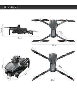 Drone L600 PRO avec moteur sans balais, caméra grand angle HD 4K avec cardan 3 axes, ESC, 4 canaux, GPS, télécommande WIFI 5G, plastique - Product Image 6