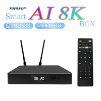 Boîtier TV Android Topleo AI Voice Mini RTC RK3576 5G WiFi Quad Core Lecteur multimédia intelligent Android AI Box