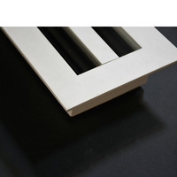 Diffuseur linéaire à fentes en alliage d'aluminium, grille linéaire double couche pour la ventilation des appareils de climatisation