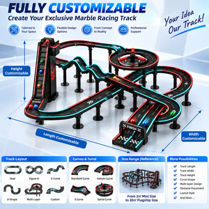 Nouvelle Arrivée Piste de Course Électrique à Thème Personnalisé avec Ascenseur Motorisé pour Jeux Compétitifs de Course de Billes - Product Image 5