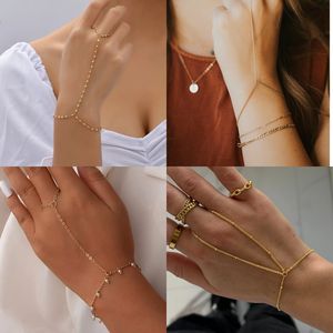 Pulsera de anillo 2 en 1 turquesa chapada en oro de plata de ley 925, pulsera de cadena de mano de mal de ojo de piedra azul y juego de anillos con anillo - Product Image 3