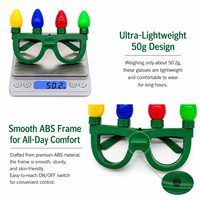 7 Styles de Lunettes LED Festives Lumineuses : Cœur, Trèfle, Sapin de Noël, Étoile, Ampoule – Décoration de Festival pour Pulls Moches