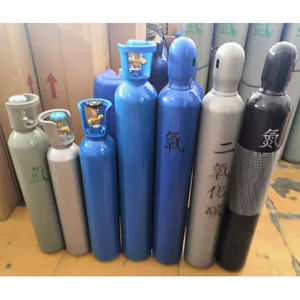 Cilindros de nitrógeno de 15L, 20L, 10L, 40L, cilindros de dióxido de carbono, cilindros de oxígeno, acero inoxidable (acero 37Mn) con carrito. - Product Image 3