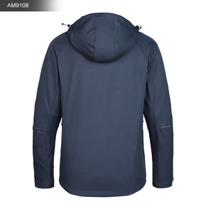 Veste Softshell Tactique Doublée en Polaire pour Homme avec Capuche Manteau de Randonnée Multifonctionnel Imperméable - Product Image 2