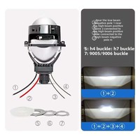 Lentilles Bi-LED automobiles 3 pouces, lentilles de phare LED laser Hi-Lo 6000K, projecteurs LED de voiture