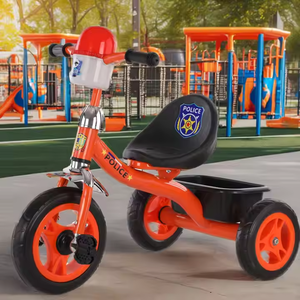 Belles petites filles tricycles en plastique poignée de poussée pour tout-petits vélo de bébé enfants pousser le long des tricycles - Product Image 3
