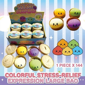 Large Simulation Bun <b>Squishy</b> Slow Rebound Barbecued Pork Bun Steamed Bun Prank Stress Relief Squeeze Toy - Product Image 3