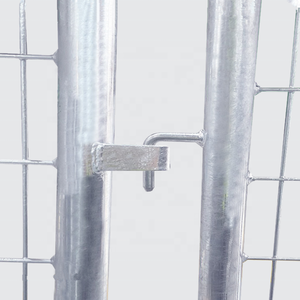 Clôture inclinée galvanisée 2x1 mètre, clôture anti-renversement, clôture en treillis métallique incliné, clôture en tuyaux d'acier, barrière <span class=keywords><strong>de</strong></span> contrôle des foules - Product Image 5