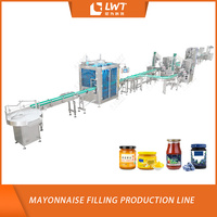 Etiqueteuse de bouchage de remplissage linéaire automatique pour l'emballage de sauce mayonnaise ketchup pour boissons en verre fabriquées haut